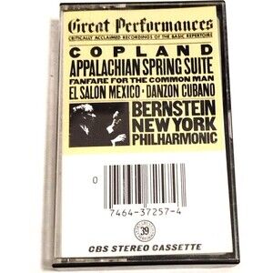 Copland Appalachian Spring Suite - Bernstein New York Philharmonic Cassette Tape